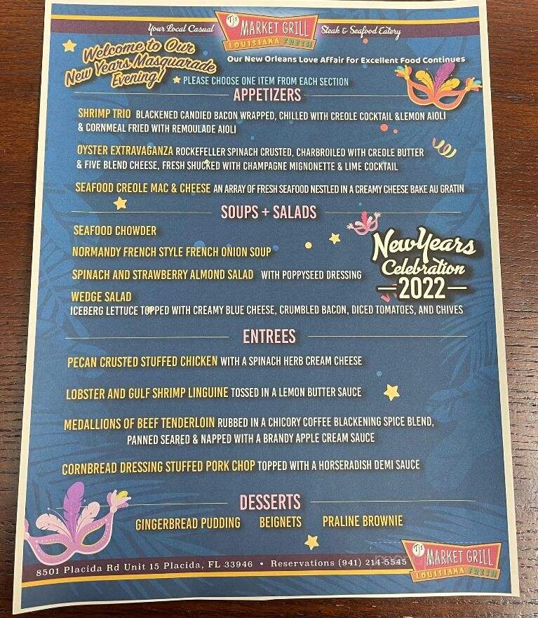 Tjs Market Grill - Placida, FL menu_pic