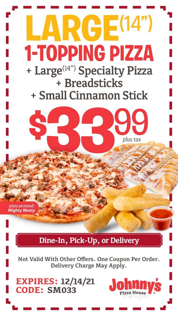 Johnny's Pizza House - Bastrop, LA menu_pic