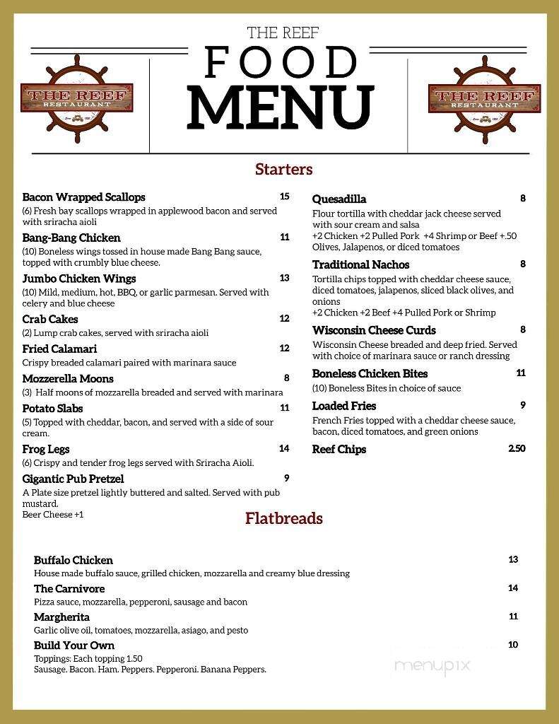 The Reef - Memphis, NY menu_pic