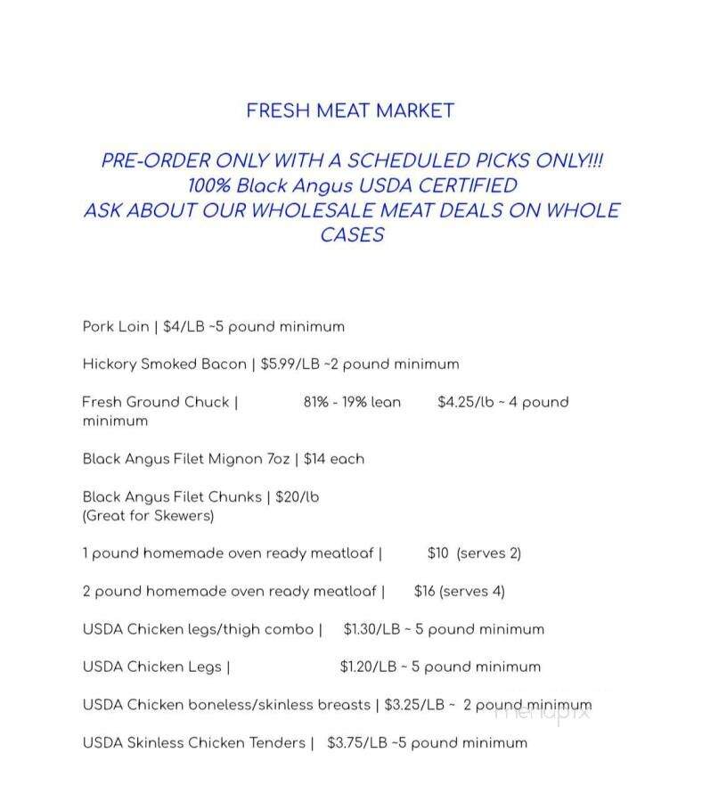 High Country Seafood - West Jefferson, NC menu_pic