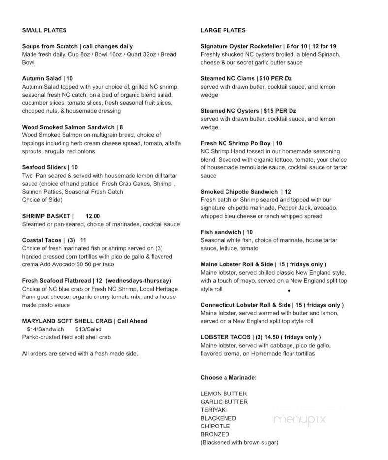 High Country Seafood - West Jefferson, NC menu_pic