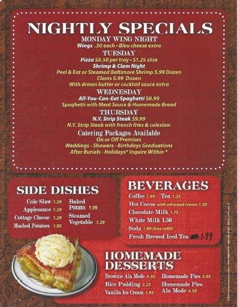 Gin's Tavern - Factoryville, PA menu_pic