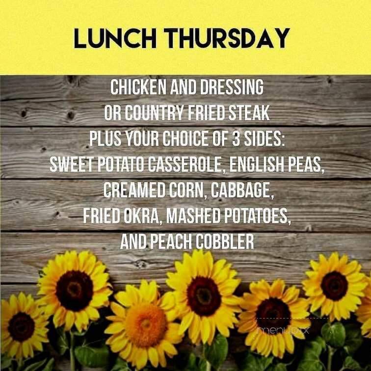 Sunflower Cafe and Grill - Grenada, MS menu_pic