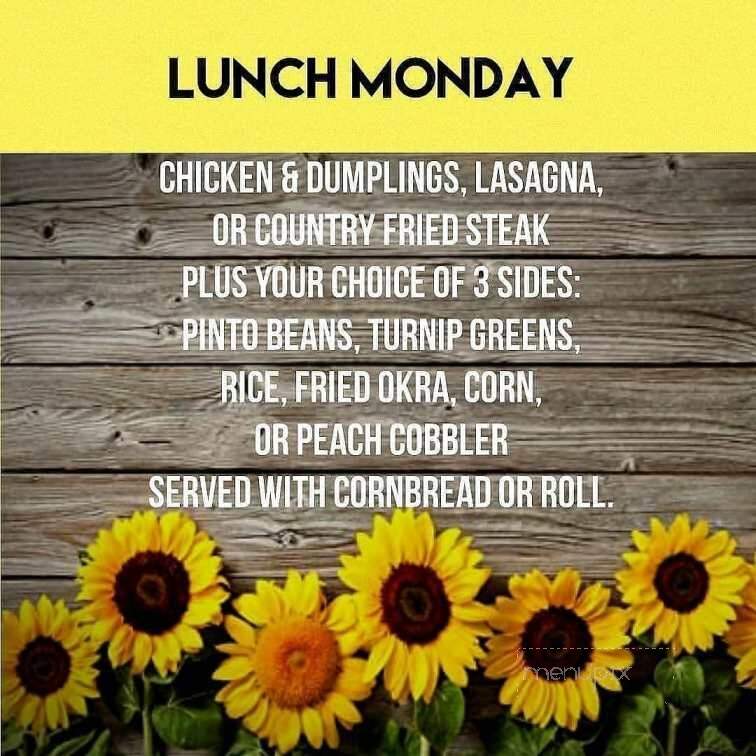 Sunflower Cafe and Grill - Grenada, MS menu_pic