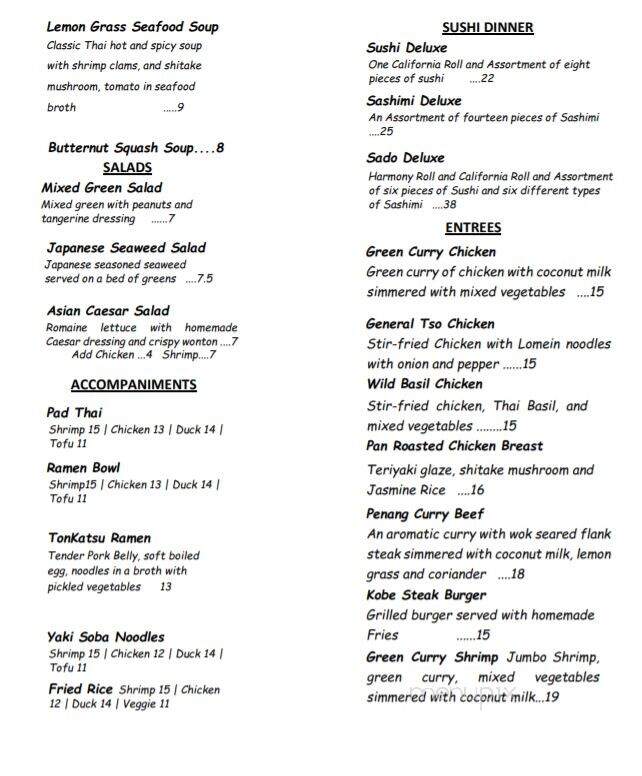 Cafe Sado - Chester, MD menu_pic