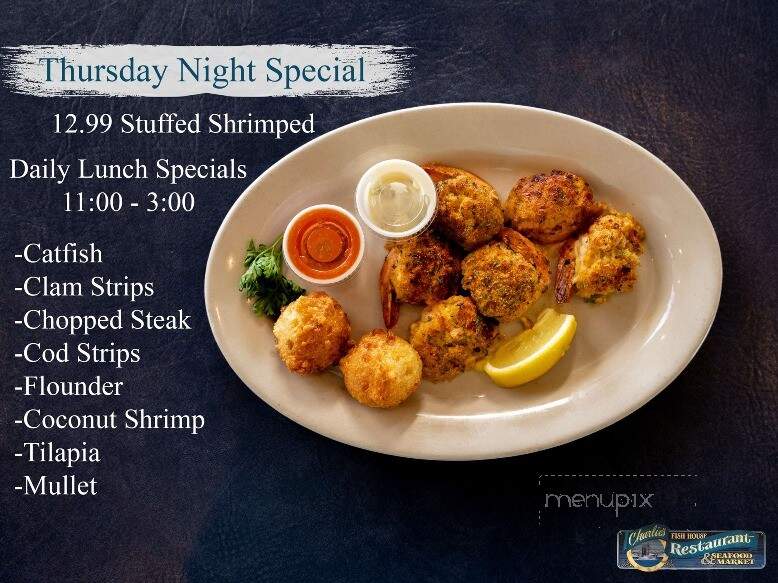 Charlie's Fish House Restaurant & Seafood Market - Crystal River, FL menu_pic