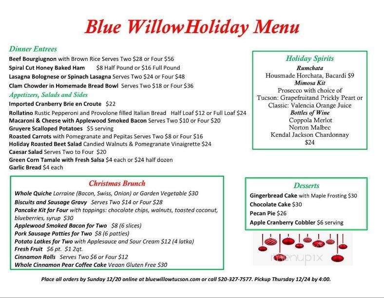 Blue Willow Restaurant - Tucson, AZ