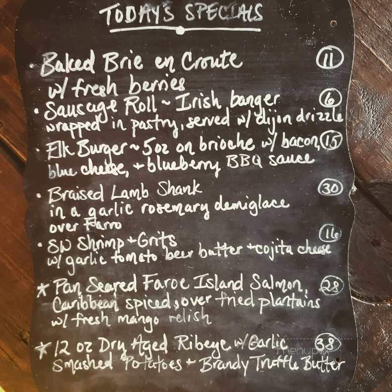 The Blind Mule - Brevard, NC menu_pic
