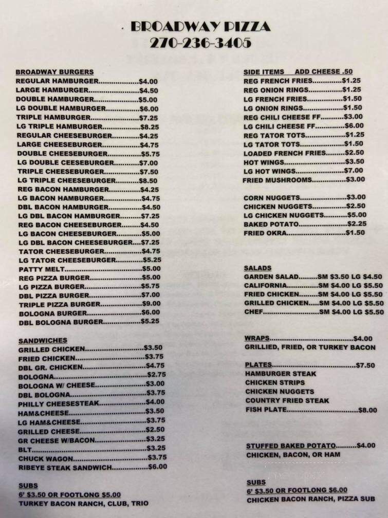 Broadway Pizza - Hickman, KY menu_pic