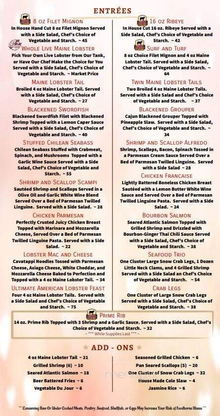 American Lobster - Wind Gap, PA menu_pic