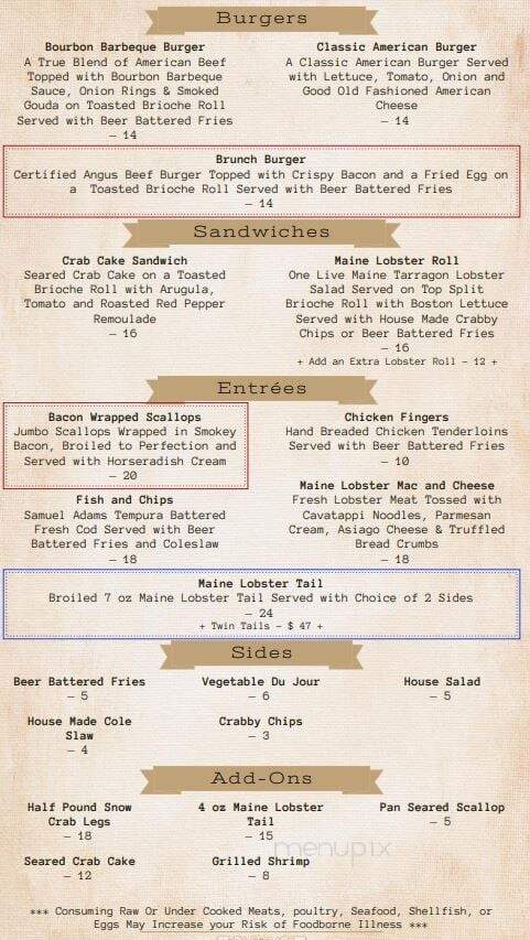 American Lobster - Wind Gap, PA menu_pic