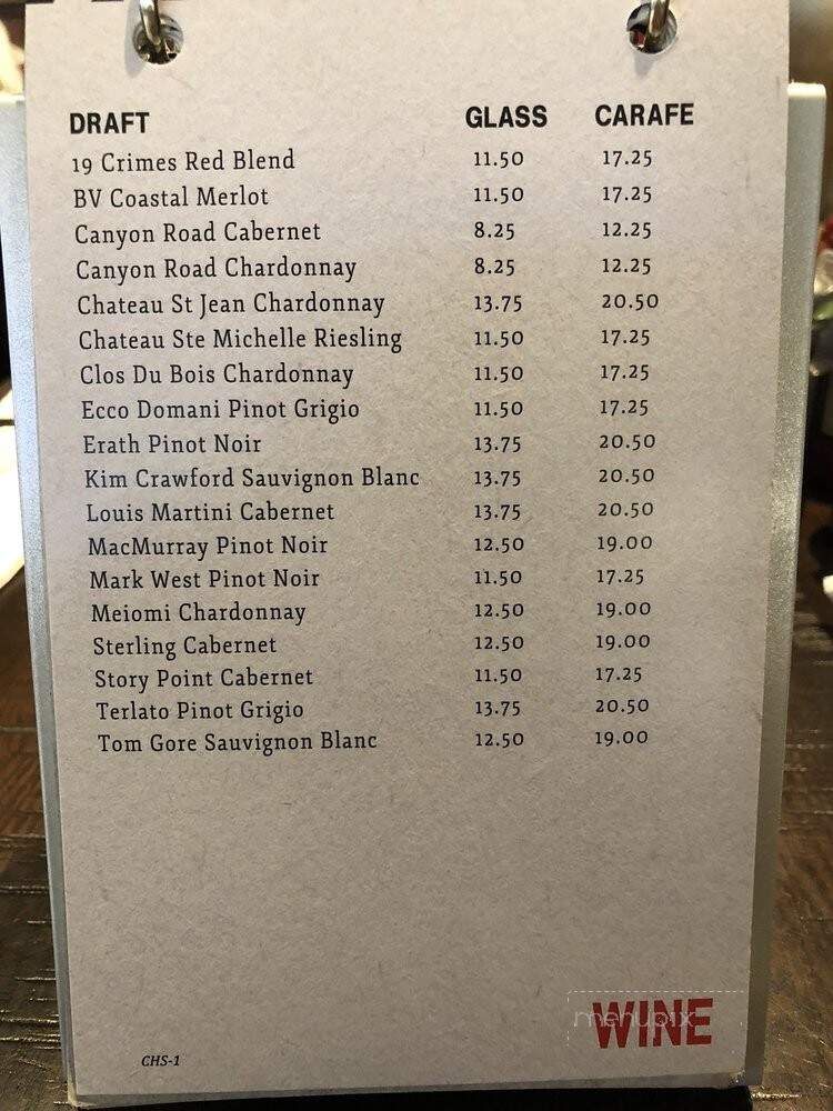 Jack Nicklaus Golden Bear Grill - Charleston, SC menu_pic