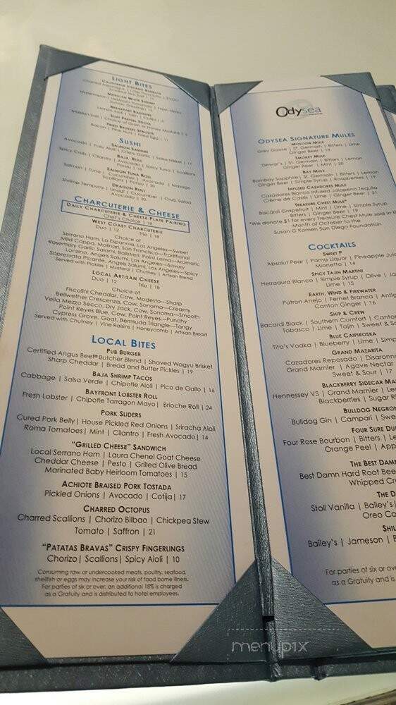 Odysea - San Diego, CA menu_pic