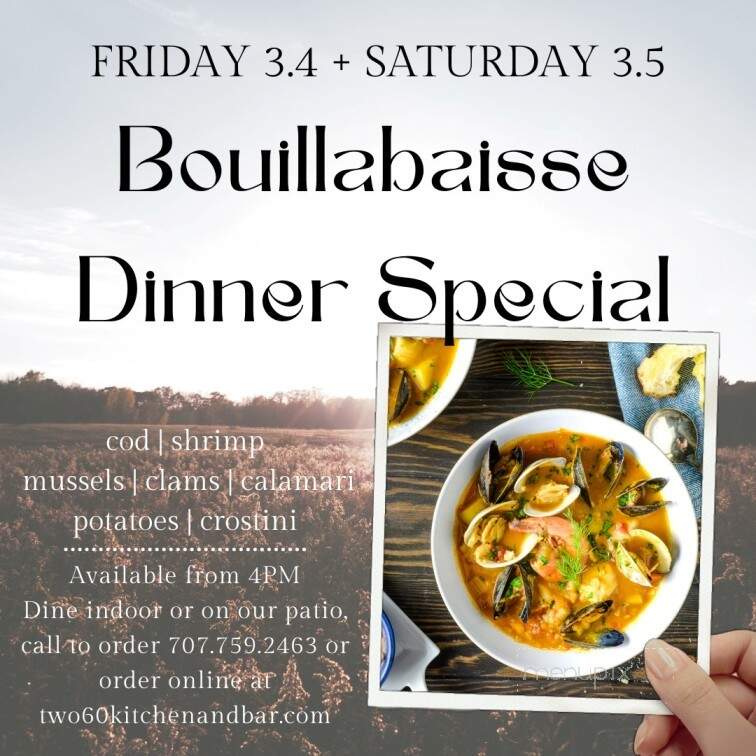 Two60 Kitchen + Bar - Fairfield, CA menu_pic