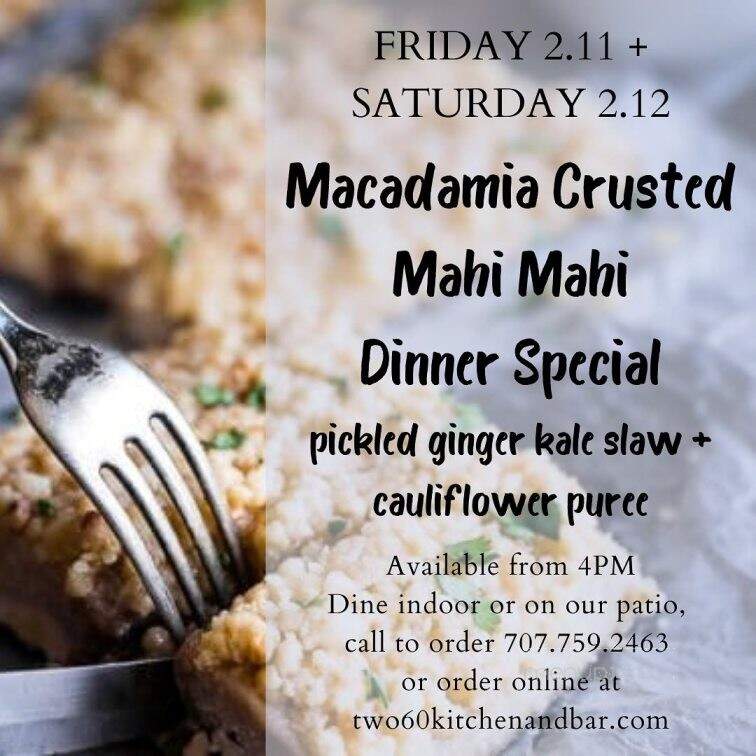Two60 Kitchen + Bar - Fairfield, CA menu_pic