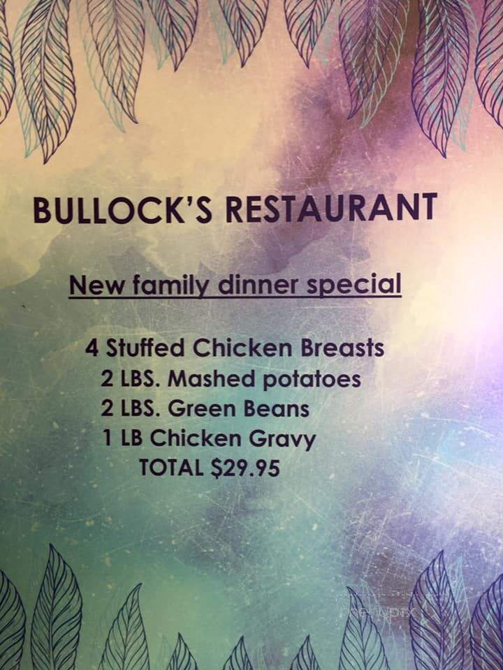 Bullocks Family Restaurant - Westminster, MD