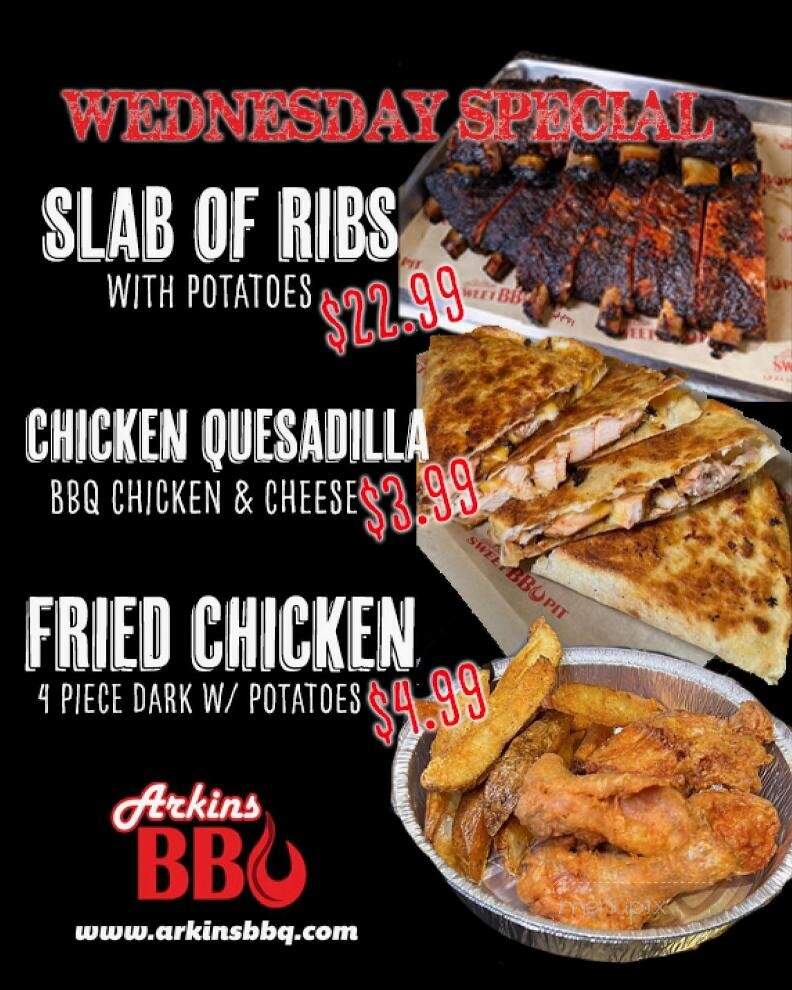 Arkin's Sweet BBQ Pit - Southfield, MI menu_pic