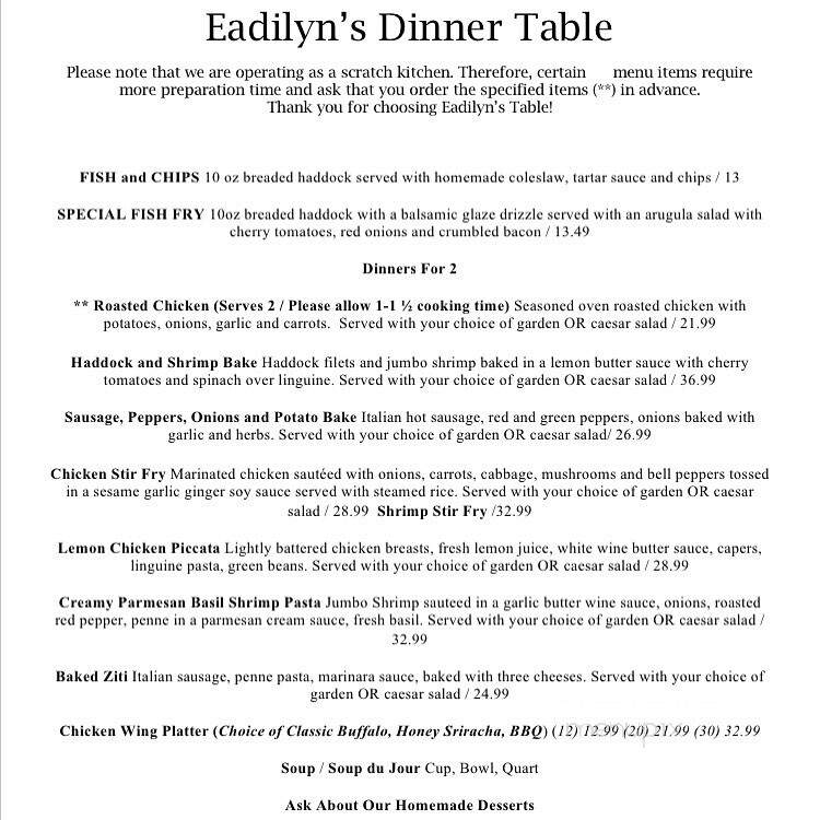 Eadilyn's Table - Wynantskill, NY