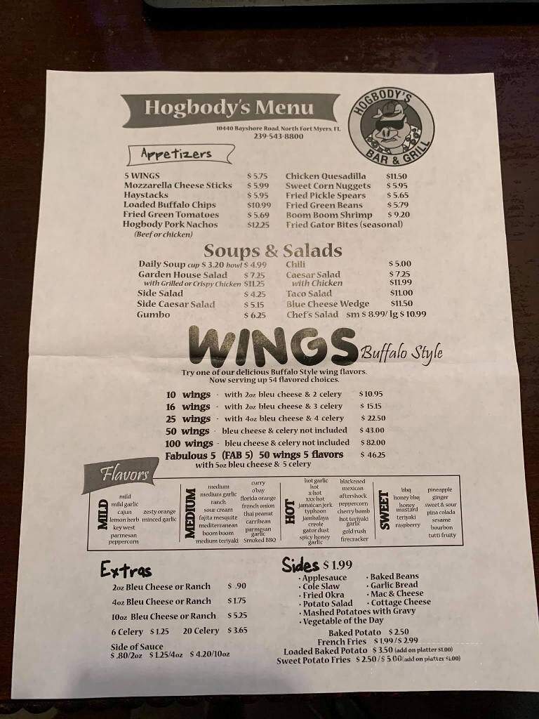 Hog Body's Grill N Fort Myers - Fort Myers, FL menu_pic