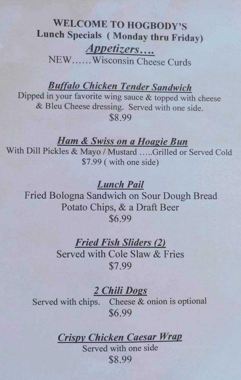 Hog Body's Grill N Fort Myers - Fort Myers, FL menu_pic
