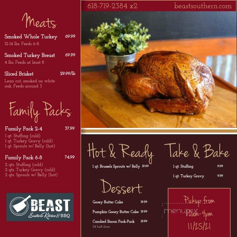 Beast Southern Kitchen & BBQ - Columbia, IL menu_pic