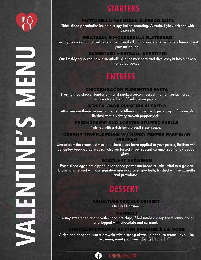 Chirico's Ristorante - Logan, WV menu_pic
