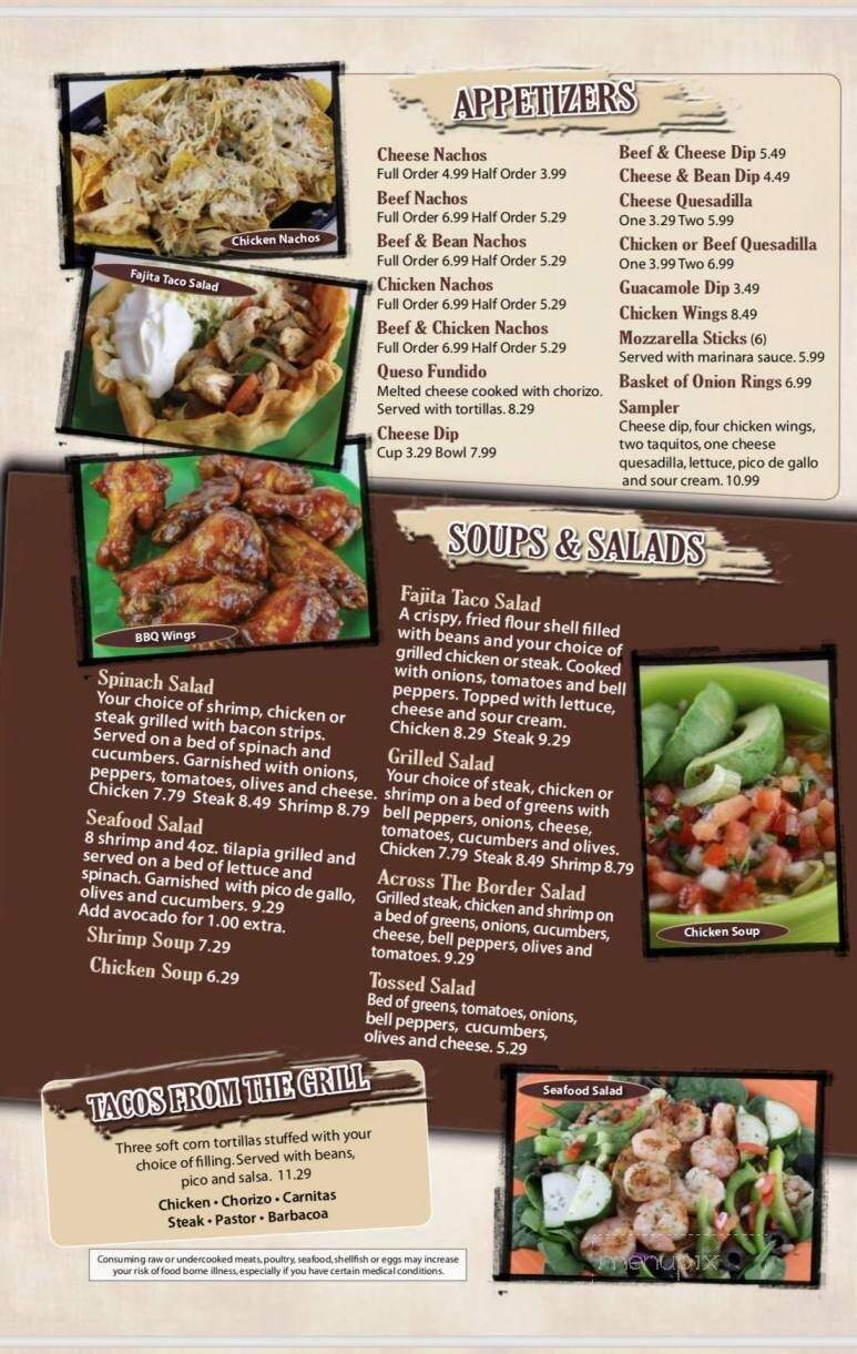 Los Mariachis - Xenia, OH menu_pic