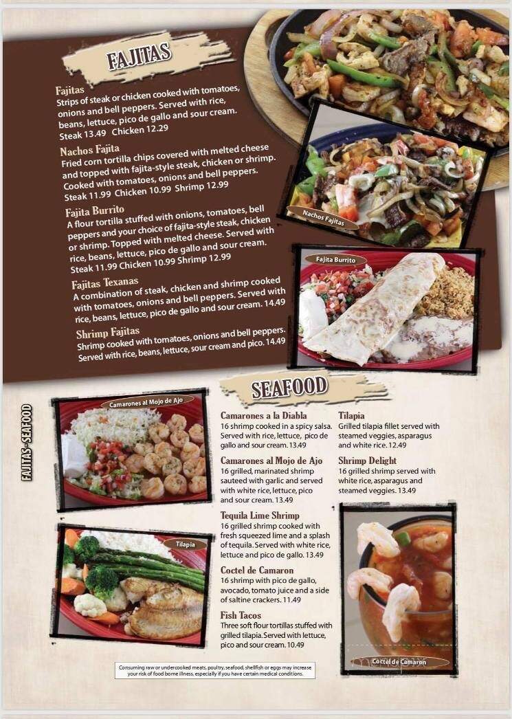 Los Mariachis - Xenia, OH menu_pic