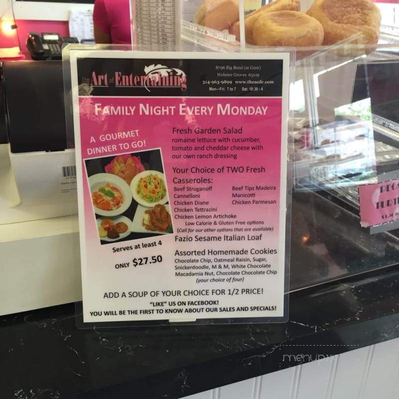 Art of Entertaining - Saint Louis, MO menu_pic