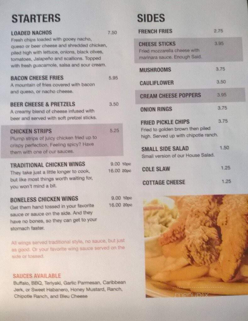 Chief's Lake - Clarksville, OH menu_pic