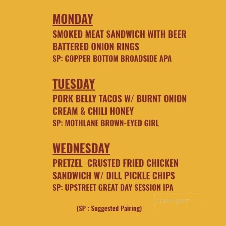 The Pilot House - Charlottetown, PE menu_pic