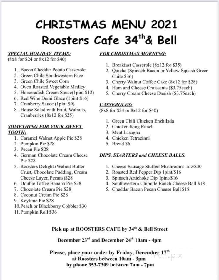 Roosters Espresso Cafe - Amarillo, TX menu_pic