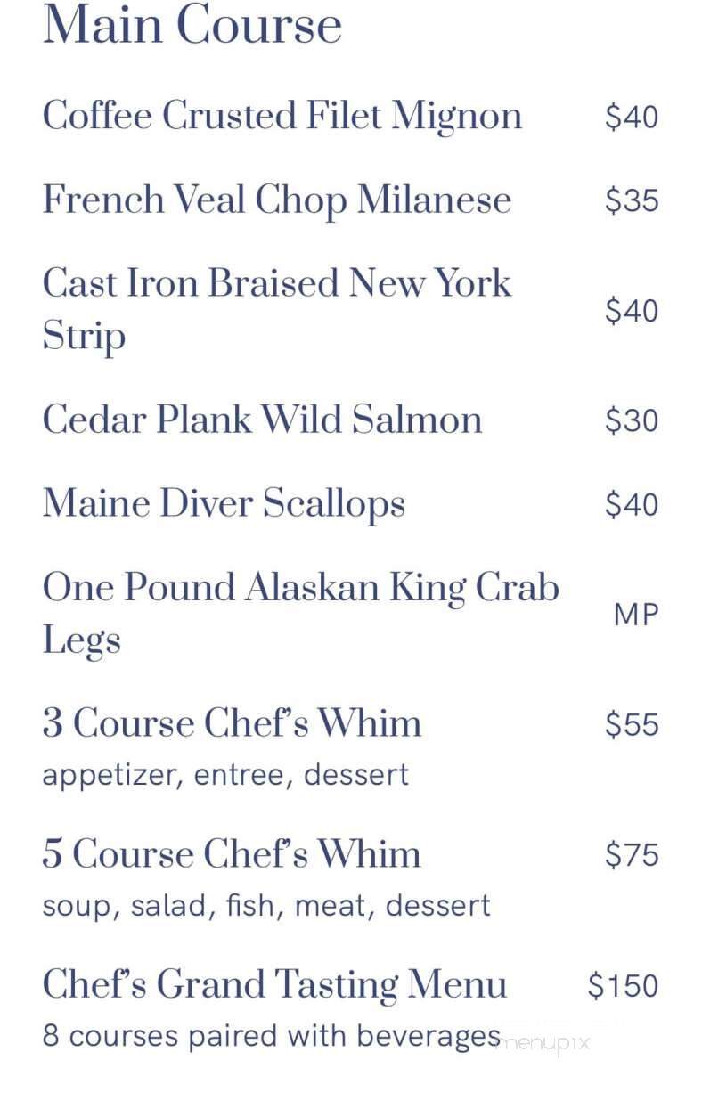 The Estate on Coffee Creek - Austinburg, OH menu_pic