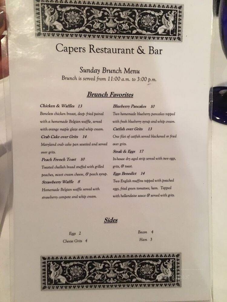 Capers On Main Restaurant & Bar - Kennesaw, GA menu_pic