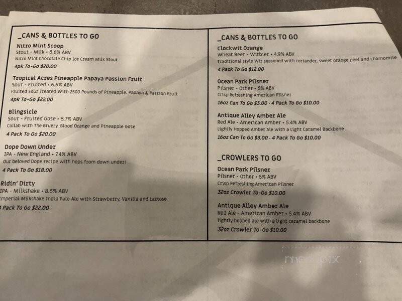3 Sons Brewing - Dania Beach, FL menu_pic