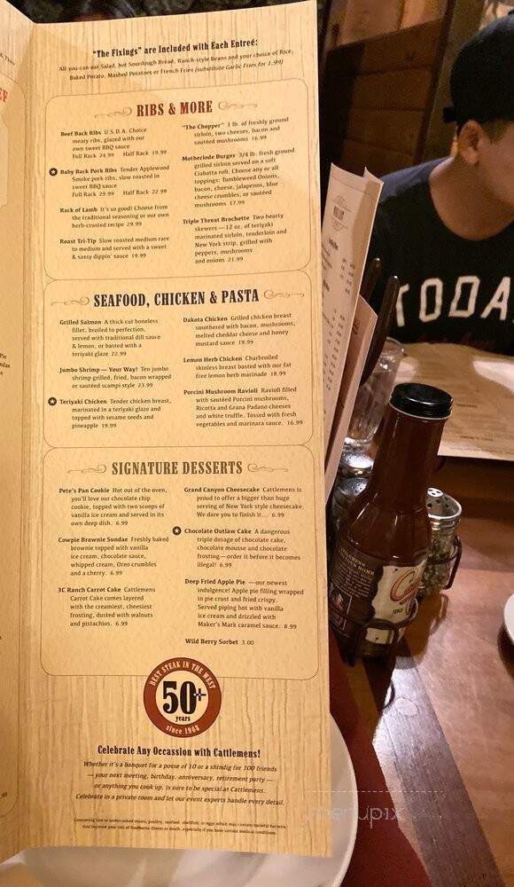 Cattlemen's Restaurant - Roseville, CA menu_pic