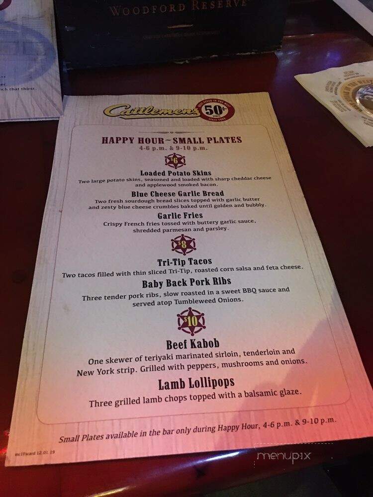 Cattlemen's Restaurant - Roseville, CA menu_pic
