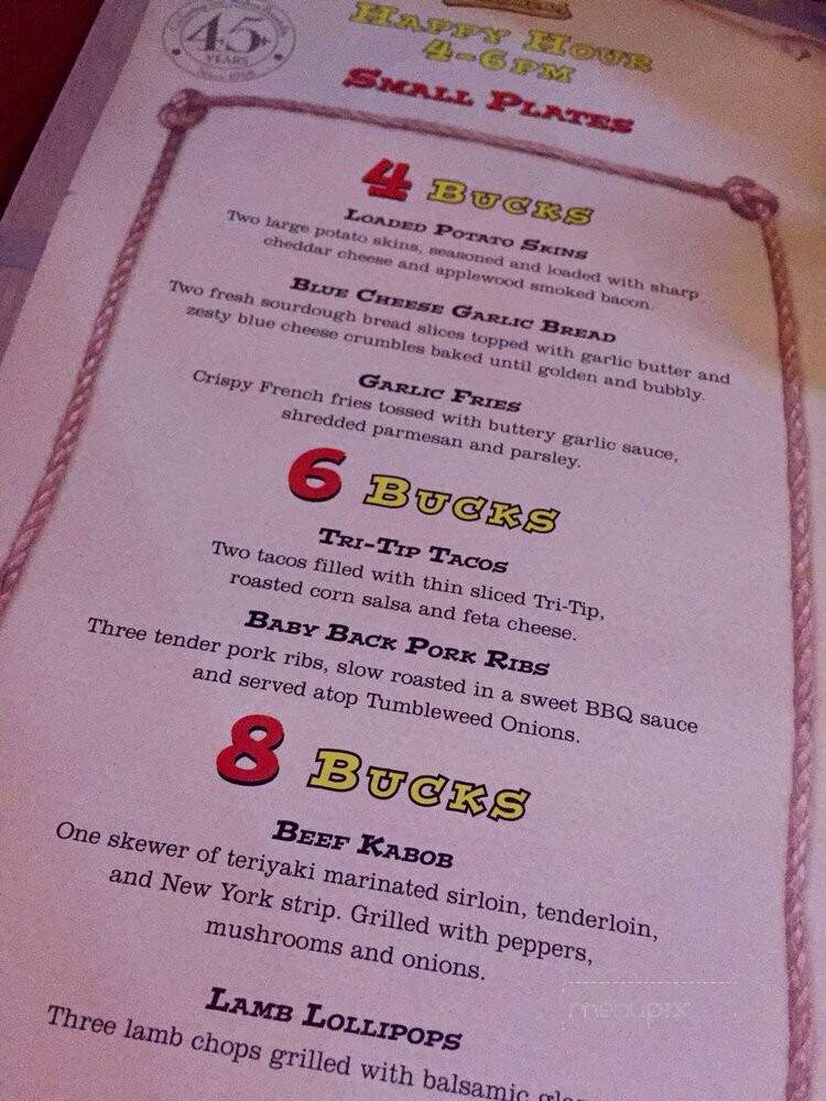Cattlemen's Restaurant - Roseville, CA menu_pic