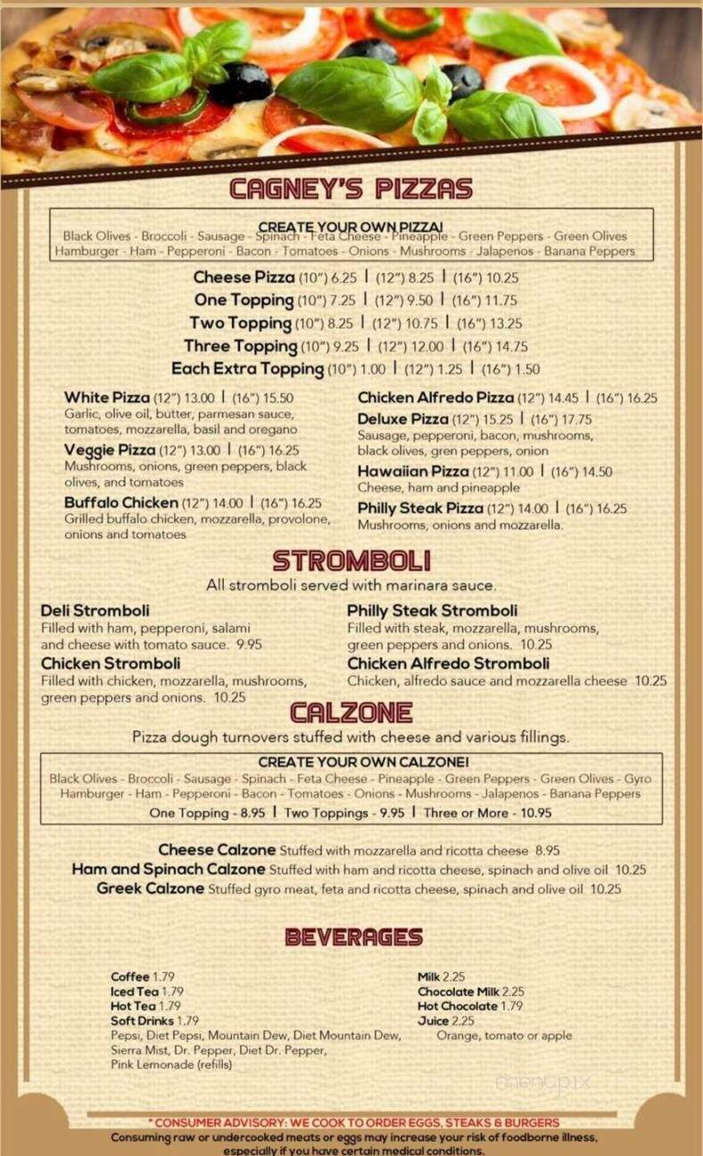 Cagney's Kitchen - Wilkesboro, NC menu_pic