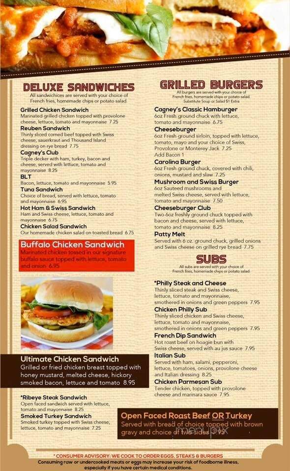 Cagney's Kitchen - Wilkesboro, NC menu_pic