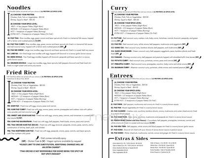 Thai Orchid Cuisine - Petoskey, MI menu_pic