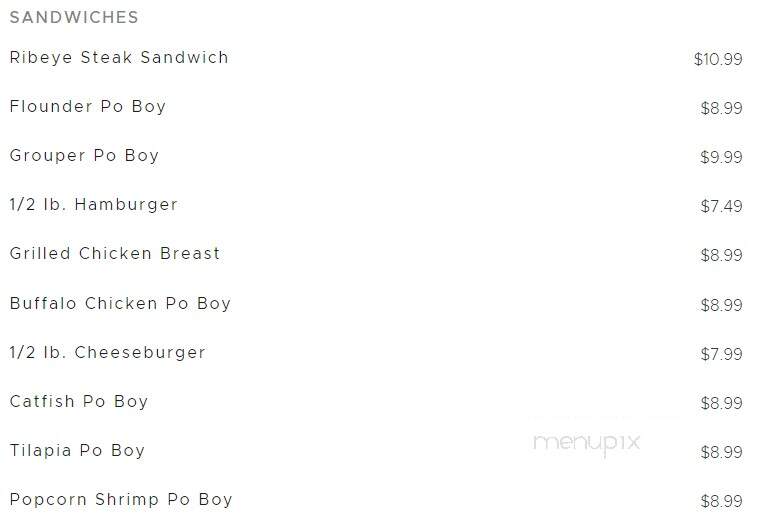 Bay Breeze - Hendersonville, NC menu_pic