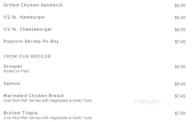 Bay Breeze - Hendersonville, NC menu_pic