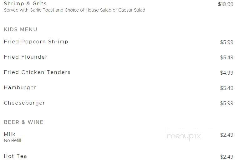 Bay Breeze - Hendersonville, NC menu_pic