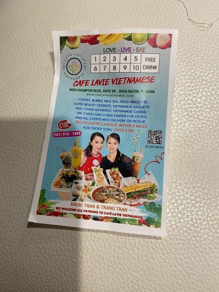 Cafe Lavie Vietnamese - Boca Raton, FL menu_pic
