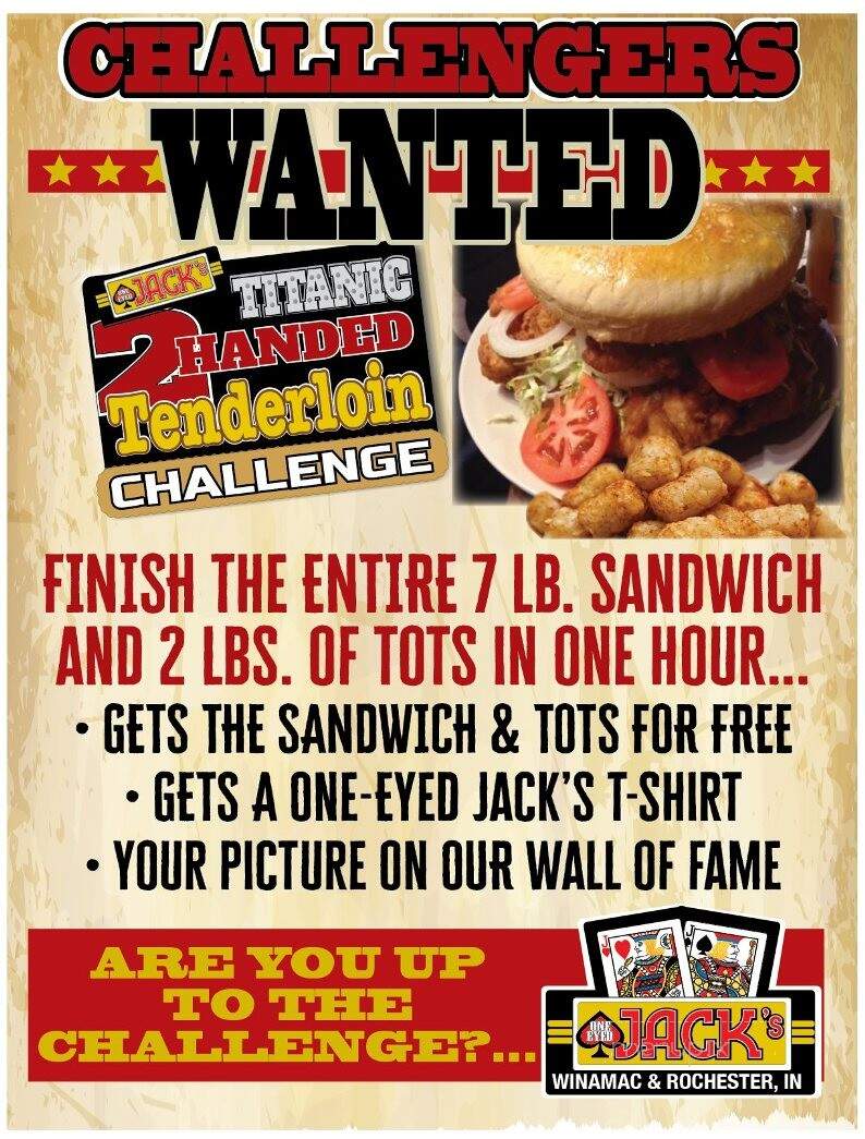 One Eyed Jack's - Winamac, IN menu_pic