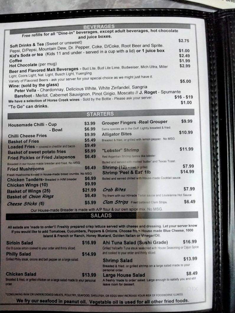 Lighthouse Grill - Ray City, GA menu_pic