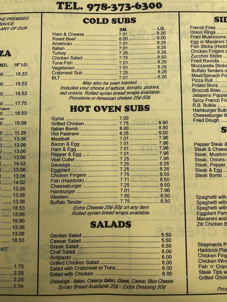 Haverhill House Of Pizza - Haverhill, MA menu_pic