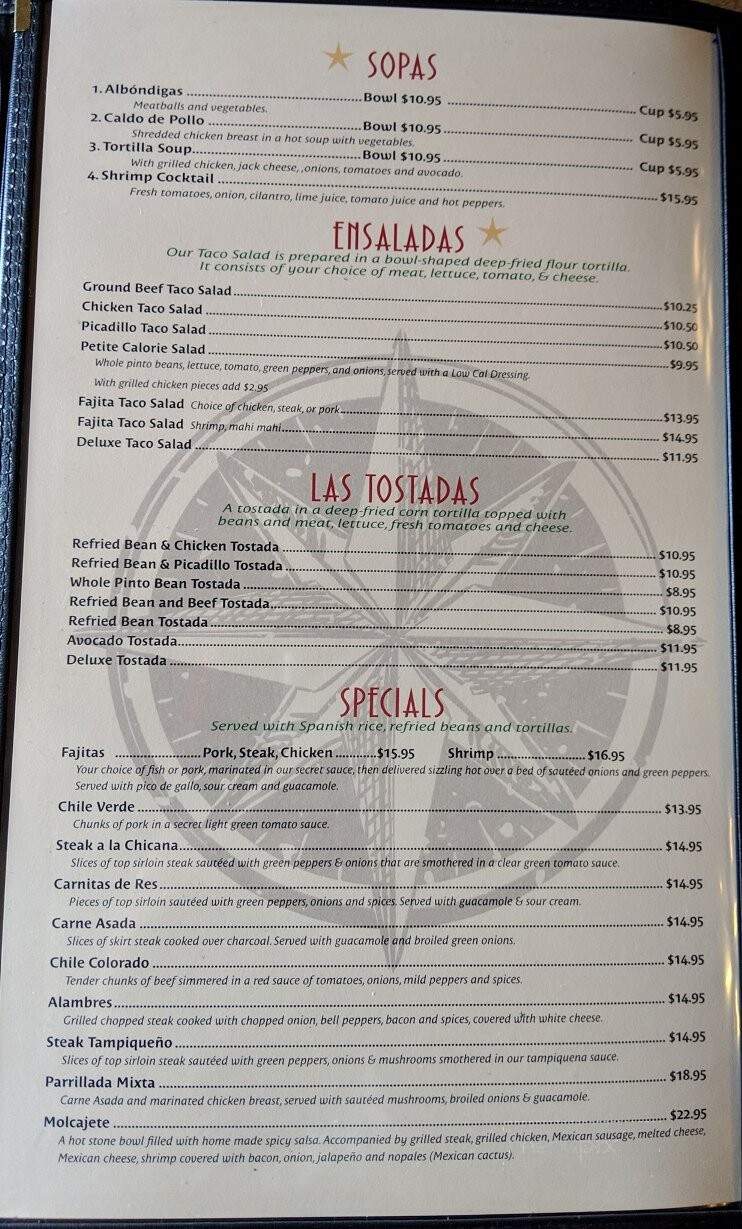 Luna Mexican Cuisine - Medford, OR menu_pic