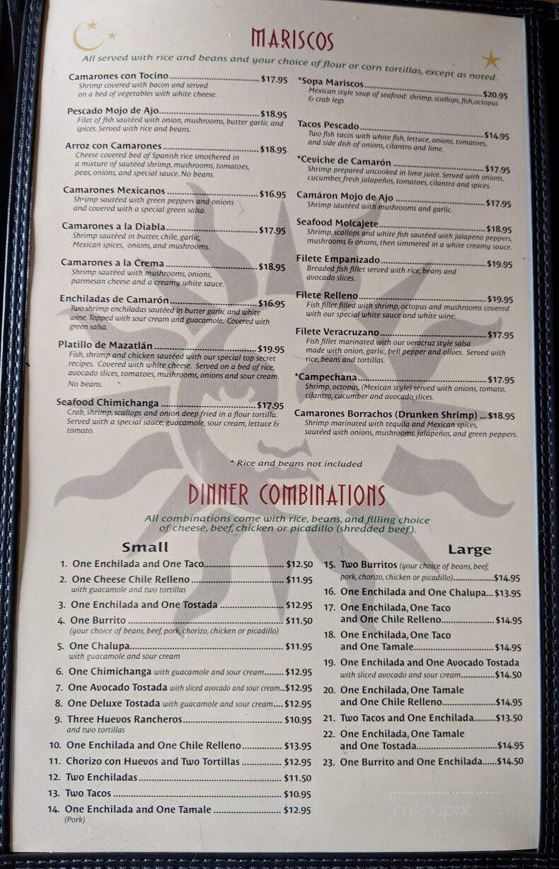 Luna Mexican Cuisine - Medford, OR menu_pic